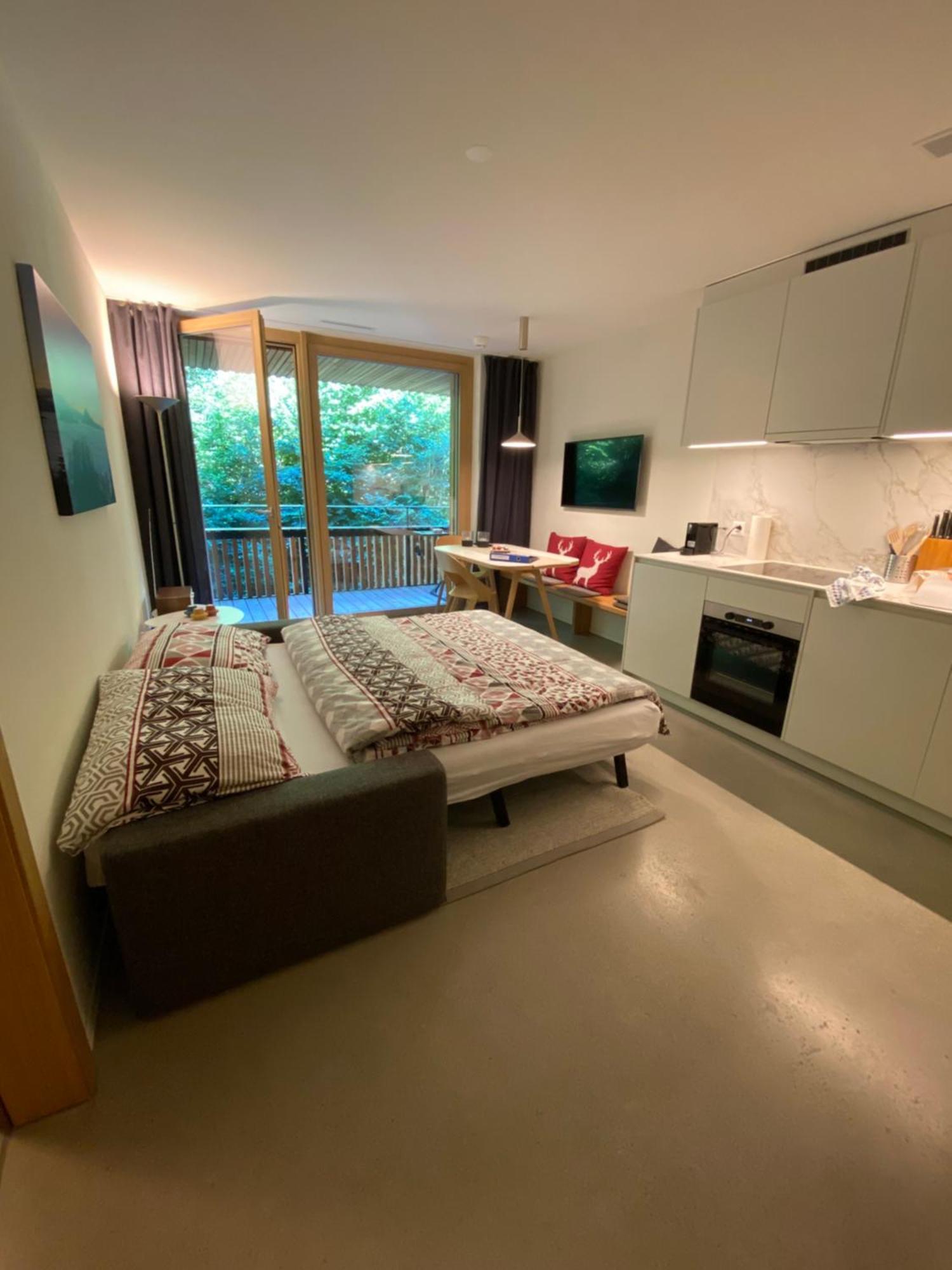 Stilvolle Ferienwohnung direkt an der Skipiste Flims Exterior foto